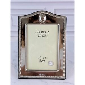 VTG Godinger Silver 3 1/2" X 5" Silver Standing Photo Frame MINT!
